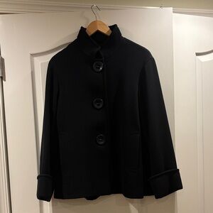 Cinzia Rocca Icons Black Button-Front Pea Coat